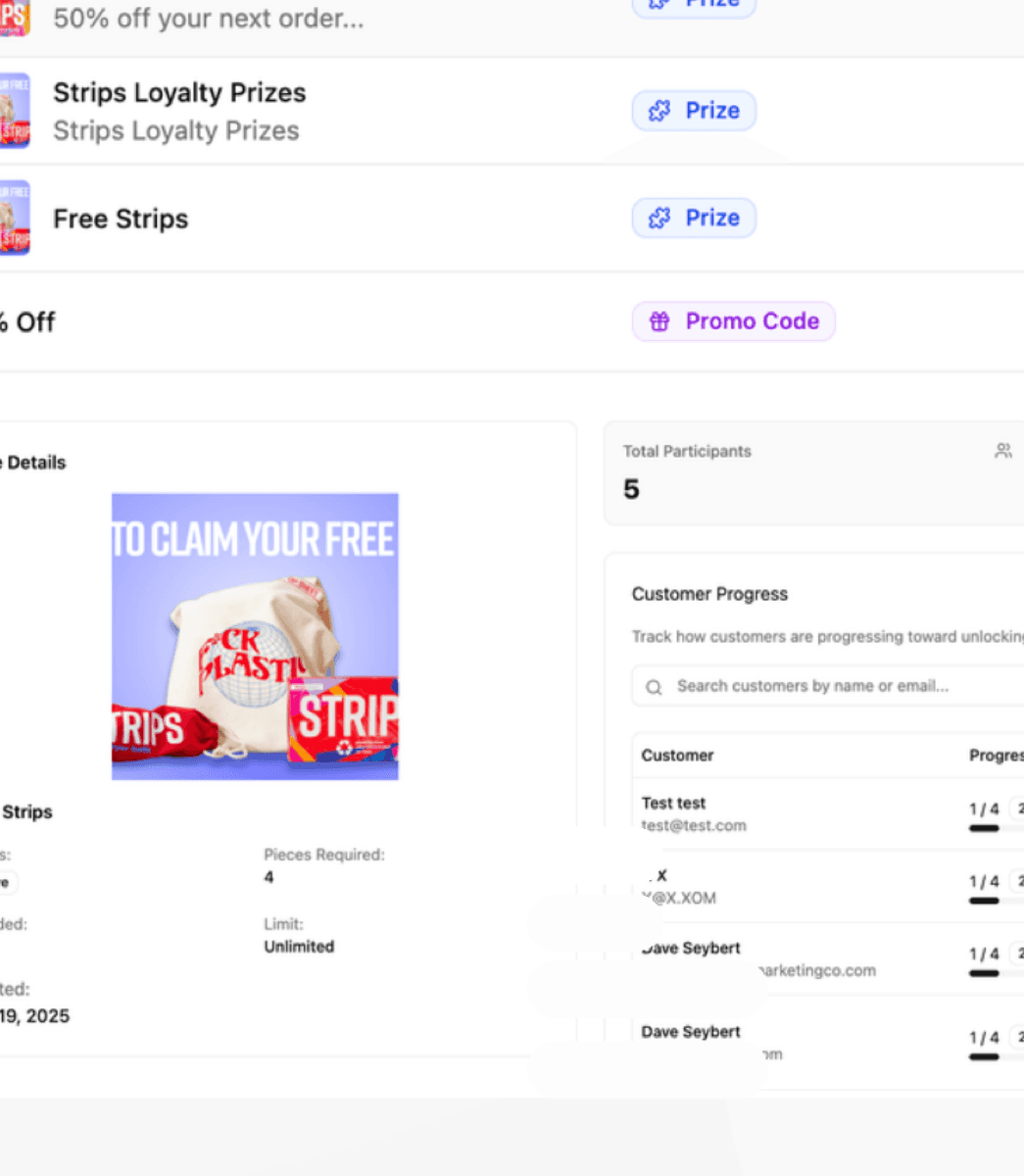 Promo codes and prizes, automated.